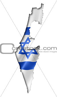 Israeli flag map