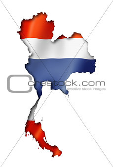 Thai flag map