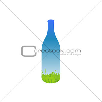 Landscape in a bottle-Beverage company logo