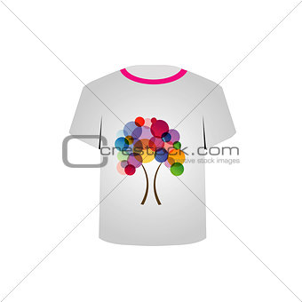 T Shirt Template-Abstract tree