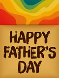 Happy Fathers Day Colorful Background Card