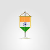 Illustration of national symbols of South Asia countries. India.