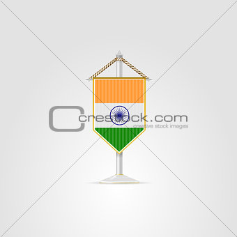Illustration of national symbols of South Asia countries. India.