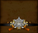 ornate frame with sheriff star