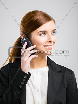 Business woman making phone call