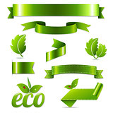 Green Eco Symbols Set