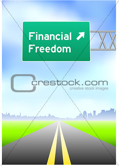 Financial Freedom Highway Sign