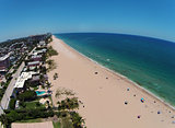Sandy Florida beach aerial view