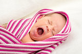 crying newborn baby in the hospital
