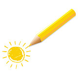 Yellow Pencil With Drawing