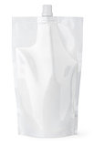 White blank spout pouch with cap or doy pack