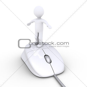 Person surfing online