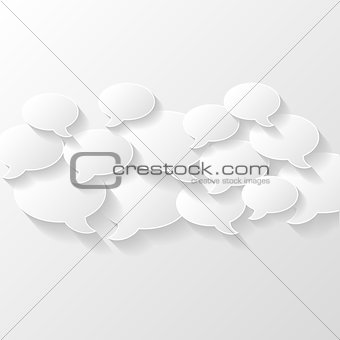 Abstract background with speech bubbles