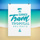 Summer holiday poster design