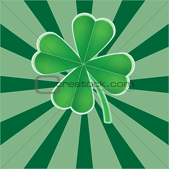 Four leaf clover,  for St. Patrick's day background