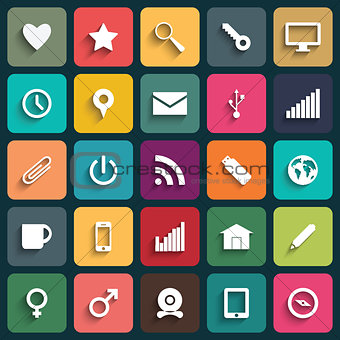 Design Flat icons for Web and Mobile