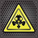 yellow gas mask sign