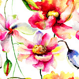 Floral seamless wallpaper