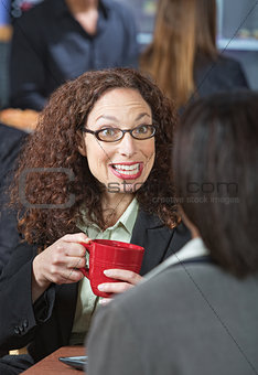 Woman Talking to Friend