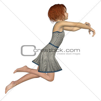 Teen girl in a jump