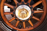 Automobiles wooden wheel.