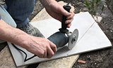 Cutting a floor tile 2
