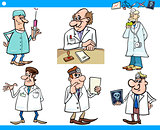 cartoon medical staff characters set