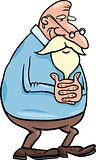 senior grandfather cartoon illustration