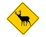 Deer warning sign