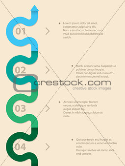 Simplistic infographic design with options and light background