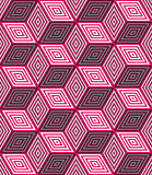 3d pink cubes with ornament seamless