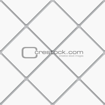 Seamless white diagonal square tiles
