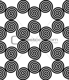 Spiral black and white seamless background