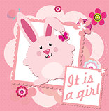 It's a girl greeting card