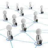 3d small people - business network