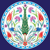oriental ottoman design seven color version