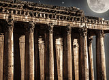 Baalbeck castle in the night