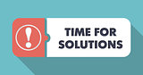 Time For Solutions on Blue in Flat Design.