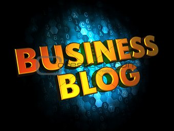 Business Blog - Gold 3D Words.