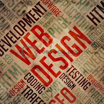 Web Design - Grunge Word Cloud Concept.