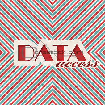 Data Access. Retro Design Concept.