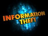 Information Theft - Gold 3D Words.