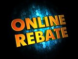 Online Rebate - Gold 3D Words.