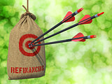 Refinancing - Arrows Hit in Red Mark Target.