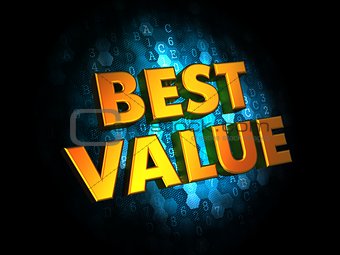 Best Value - Gold 3D Words.