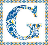 Blue letter G