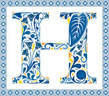 Blue letter H