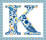 Blue letter K