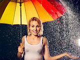 Girl Under Rain