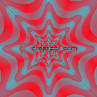 Circular Wave in Red and Blue